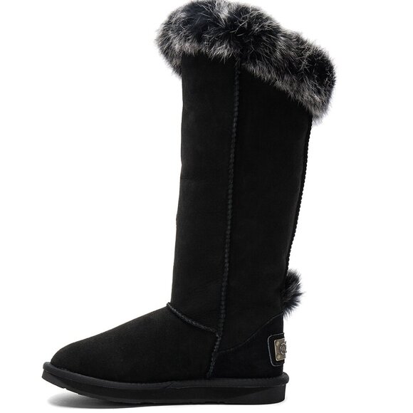 Nordic Angel X Tall Rabbit Fur Shearling Boots Sz 11 Australia Luxe Collective - Picture 3 of 5